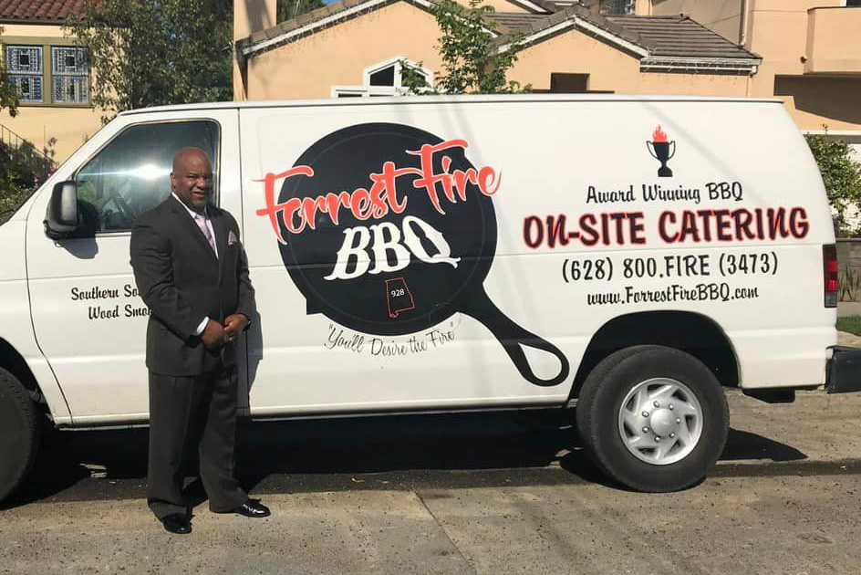 ForrestVan custom barbeque catering in San Rafael, Marin, and the entire San Francisco Bay Area. Count on Forrest Fire BBQ for custom BBQ food, catering, and food service.